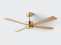 Deckenventilator - Metall-Holz - 140×140×52 cm - Messing/Naturholz - Drei-Flügel-Design für Wohnzimmer