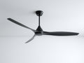 Deckenventilator mit Leuchte - Metall-Glas - 130×130×50 cm - Bronze/Weiß - Dreiflügel-Design für Wohnzimmer