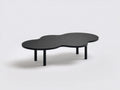 Couchtisch-Holz-128×78×39 cm-Schwarz-organische Wolkenform fürs Wohnzimmer