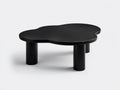 Couchtisch-Holz-125×78×43 cm-Schwarz-asymmetrisches Design fürs Wohnzimmer