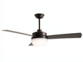 Deckenventilator - Metall - 132×132×42 cm - Mattschwarz - Drei-Flügel-Design für Wohnzimmer