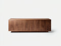 Lowboard-Holz-200×46×58 cm-Dunkelbraun-Minimalistisches Design