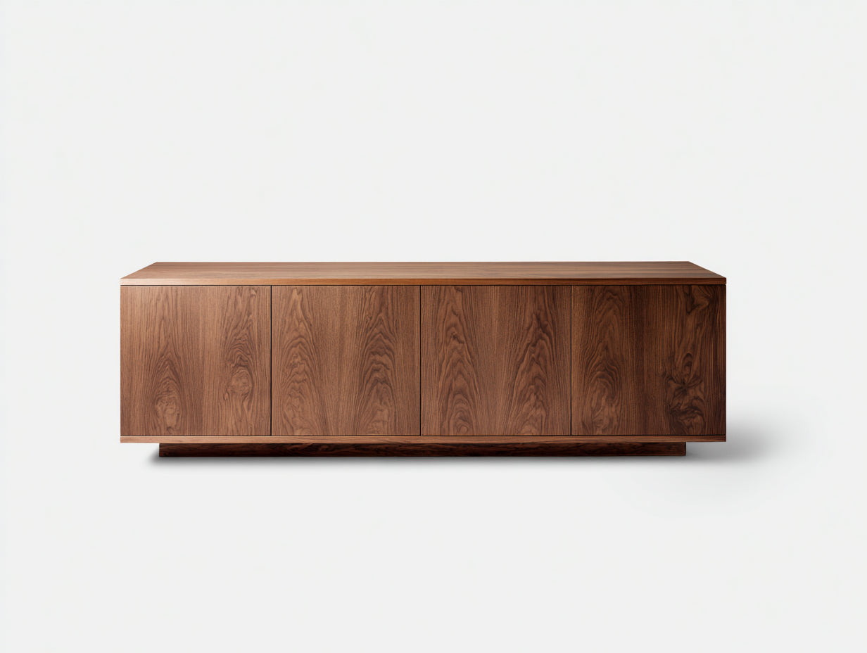 Lowboard-Holz-200×46×58 cm-Dunkelbraun-Minimalistisches Design
