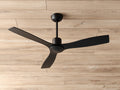 Deckenventilator - Metall - 128×128×46 cm - Schwarz - Geschwungenes Drei-Flügel-Design für Wohnzimmer