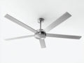 Deckenventilator - Metall - 150×150×55 cm - Silber - modernes Sechsflügel-Design für Wohnzimmer
