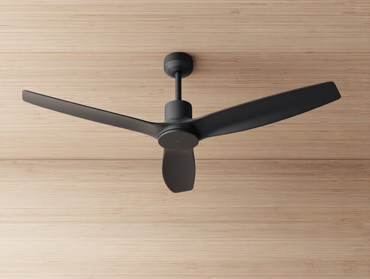 Deckenventilator - Metall - 135×135×42 cm - Silber - modernes Fünfflügel-Design für Wohnzimmer